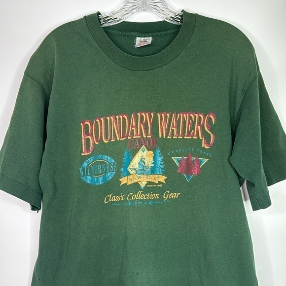 Vintage Fruit Of The Loom Boundary Waters Minnesota Tshirt Large 90s - Picture 2 of 13